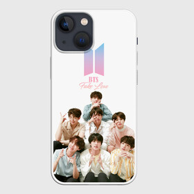 Чехол для iPhone 13 mini с принтом BTS Take love в Новосибирске,  |  | bangtan boys | beyond the scene | boyband | boys | bts | chin | chonguk | edm | emblem | hip hop | jimin | jj hope | k pop | logo | r  b | rm | south korean | suga | wee | бойбенд | ви | возьми | джей хоуп | логотип | любовь | мальчики | сюга | хип 