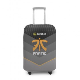 Чехол для чемодана 3D с принтом cs:go (Fnatic) в Новосибирске, 86% полиэфир, 14% спандекс | двустороннее нанесение принта, прорези для ручек и колес | cs:go