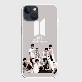 Чехол для iPhone 13 с принтом BTS Take love в Новосибирске,  |  | bangtan boys | beyond the scene | boyband | boys | bts | chin | chonguk | edm | emblem | hip hop | jimin | jj hope | k pop | logo | r  b | rm | south korean | suga | wee | бойбенд | ви | возьми | джей хоуп | логотип | любовь | мальчики | сюга | х