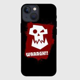 Чехол для iPhone 13 mini с принтом WAAAGH в Новосибирске,  |  | 40000 | 40k | game | ork | orks | waaagh | warhammer | warhammer 40k | wh40k | игра | орки