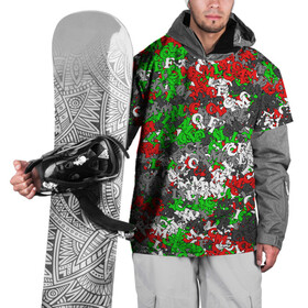 Накидка на куртку 3D с принтом Камуфляж с буквами FCLM в Новосибирске, 100% полиэстер |  | Тематика изображения на принте: зеленый | клуб | красно зеленый | красный | локо | локомотив | москва | паттерн