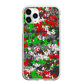 Чехол для iPhone 11 Pro матовый с принтом Камуфляж с буквами FCLM в Новосибирске, Силикон |  | Тематика изображения на принте: зеленый | клуб | красно зеленый | красный | локо | локомотив | москва | паттерн