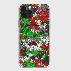 Чехол для iPhone 12 Pro Max с принтом Камуфляж с буквами FCLM в Новосибирске, Силикон |  | Тематика изображения на принте: зеленый | клуб | красно зеленый | красный | локо | локомотив | москва | паттерн