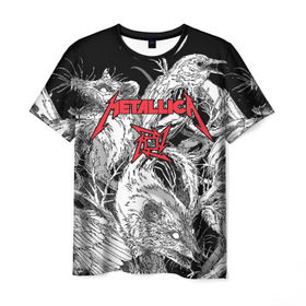 Мужская футболка 3D с принтом Metallica в Новосибирске, 100% полиэфир | прямой крой, круглый вырез горловины, длина до линии бедер | american | angry | emblem | james hetfield | kirk hammett | la | live | logo | metal band | metallica | rats | ravens | zombies | американская | вороны | джеймс хетфилд | живые | злые | зомби | кирк хэмметт | крысы | ларс ульрих | логотип | мета