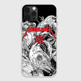 Чехол для iPhone 12 Pro Max с принтом Metallica в Новосибирске, Силикон |  | Тематика изображения на принте: american | angry | emblem | james hetfield | kirk hammett | la | live | logo | metal band | metallica | rats | ravens | zombies | американская | вороны | джеймс хетфилд | живые | злые | зомби | кирк хэмметт | крысы | ларс ульрих | логотип | мета