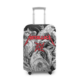 Чехол для чемодана 3D с принтом Metallica в Новосибирске, 86% полиэфир, 14% спандекс | двустороннее нанесение принта, прорези для ручек и колес | american | angry | emblem | james hetfield | kirk hammett | la | live | logo | metal band | metallica | rats | ravens | zombies | американская | вороны | джеймс хетфилд | живые | злые | зомби | кирк хэмметт | крысы | ларс ульрих | логотип | мета