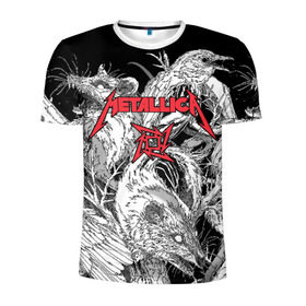 Мужская футболка 3D спортивная с принтом Metallica в Новосибирске, 100% полиэстер с улучшенными характеристиками | приталенный силуэт, круглая горловина, широкие плечи, сужается к линии бедра | american | angry | emblem | james hetfield | kirk hammett | la | live | logo | metal band | metallica | rats | ravens | zombies | американская | вороны | джеймс хетфилд | живые | злые | зомби | кирк хэмметт | крысы | ларс ульрих | логотип | мета