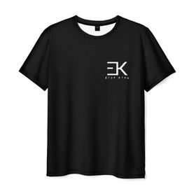 Мужская футболка 3D с принтом ЕГОР КРИД (НА СПИНЕ) в Новосибирске, 100% полиэфир | прямой крой, круглый вырез горловины, длина до линии бедер | ek | ek team | family | kreed | егор булаткин | егор крид | ек | крид
