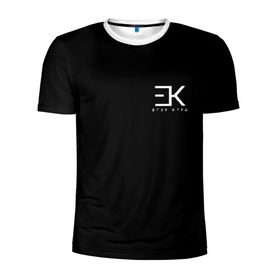 Мужская футболка 3D спортивная с принтом ЕГОР КРИД (НА СПИНЕ) в Новосибирске, 100% полиэстер с улучшенными характеристиками | приталенный силуэт, круглая горловина, широкие плечи, сужается к линии бедра | ek | ek team | family | kreed | егор булаткин | егор крид | ек | крид
