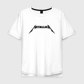 Мужская футболка хлопок Oversize с принтом METALLICA (НА СПИНЕ) в Новосибирске, 100% хлопок | свободный крой, круглый ворот, “спинка” длиннее передней части | metallica | металлика