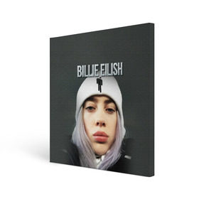 Холст квадратный с принтом BILLIE EILISH в Новосибирске, 100% ПВХ |  | ayelish | bad guy | bellyache | bilie eilish | bilie elish | billie | billie eilish | eilish | electronic | elish | music | били айлиш | билли айлиш | эйлиш | элиш