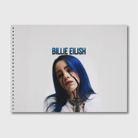 Альбом для рисования с принтом BILLIE EILISH в Новосибирске, 100% бумага
 | матовая бумага, плотность 200 мг. | ayelish | bad guy | bellyache | bilie eilish | bilie elish | billie | billie eilish | eilish | electronic | elish | music | били айлиш | билли айлиш | эйлиш | элиш