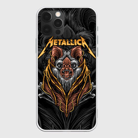 Чехол для iPhone 12 Pro Max с принтом Metallica в Новосибирске, Силикон |  | american | bat | bones | emblem | fangs | james hetfield | kirk hammett | metal band | metallica | mouse | music | rock | vampire | американская | вампир | джеймс хетфилд | кирк хэмметт | клыки | кости | ларс ульрих | летучая | метал группа | мет