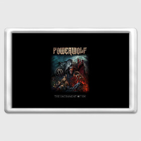 Магнит 45*70 с принтом Powerwolf в Новосибирске, Пластик | Размер: 78*52 мм; Размер печати: 70*45 | Тематика изображения на принте: powerwolf | метал | повервольф | повервульф | рок