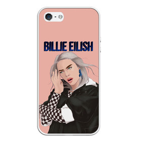 Чехол для iPhone 5/5S матовый с принтом BILLIE EILISH в Новосибирске, Силикон | Область печати: задняя сторона чехла, без боковых панелей | ayelish | bad guy | bellyache | bilie eilish | bilie elish | billie | billie eilish | eilish | electronic | elish | music | били айлиш | билли айлиш | эйлиш | элиш