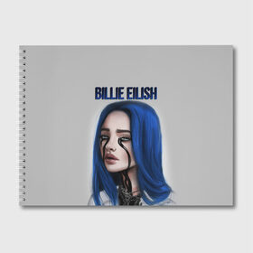 Альбом для рисования с принтом BILLIE EILISH в Новосибирске, 100% бумага
 | матовая бумага, плотность 200 мг. | ayelish | bad guy | bellyache | bilie eilish | bilie elish | billie | billie eilish | eilish | electronic | elish | music | били айлиш | билли айлиш | эйлиш | элиш