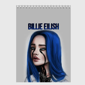 Скетчбук с принтом BILLIE EILISH в Новосибирске, 100% бумага
 | 48 листов, плотность листов — 100 г/м2, плотность картонной обложки — 250 г/м2. Листы скреплены сверху удобной пружинной спиралью | ayelish | bad guy | bellyache | bilie eilish | bilie elish | billie | billie eilish | eilish | electronic | elish | music | били айлиш | билли айлиш | эйлиш | элиш