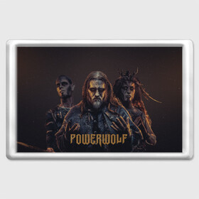 Магнит 45*70 с принтом Powerwolf в Новосибирске, Пластик | Размер: 78*52 мм; Размер печати: 70*45 | Тематика изображения на принте: powerwolf | метал | повервольф | повервульф | рок