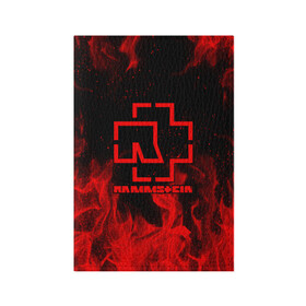 Обложка для паспорта матовая кожа с принтом RAMMSTEIN в Новосибирске, натуральная матовая кожа | размер 19,3 х 13,7 см; прозрачные пластиковые крепления | fire | flake | rammstein | smoke | дым | огонь | пламя | пожар | рамштайн
