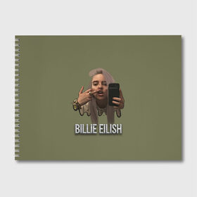 Альбом для рисования с принтом BILLIE EILISH в Новосибирске, 100% бумага
 | матовая бумага, плотность 200 мг. | ayelish | bad guy | bellyache | bilie eilish | bilie elish | billie | billie eilish | eilish | electronic | elish | music | били айлиш | билли айлиш | эйлиш | элиш