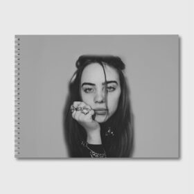 Альбом для рисования с принтом BILLIE EILISH в Новосибирске, 100% бумага
 | матовая бумага, плотность 200 мг. | ayelish | bad guy | bellyache | bilie eilish | bilie elish | billie | billie eilish | eilish | electronic | elish | music | били айлиш | билли айлиш | эйлиш | элиш