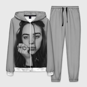 Мужской костюм 3D с принтом BILLIE EILISH в Новосибирске, 100% полиэстер | Манжеты и пояс оформлены тканевой резинкой, двухслойный капюшон со шнурком для регулировки, карманы спереди | ayelish | bad guy | bellyache | bilie eilish | bilie elish | billie | billie eilish | eilish | electronic | elish | music | били айлиш | билли айлиш | эйлиш | элиш