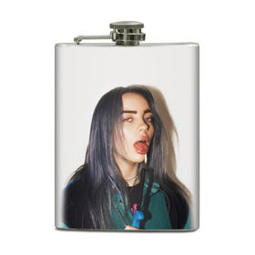 Фляга с принтом BILLIE EILISH в Новосибирске, металлический корпус | емкость 0,22 л, размер 125 х 94 мм. Виниловая наклейка запечатывается полностью | ayelish | bad guy | bellyache | bilie eilish | bilie elish | billie | billie eilish | eilish | electronic | elish | music | били айлиш | билли айлиш | эйлиш | элиш