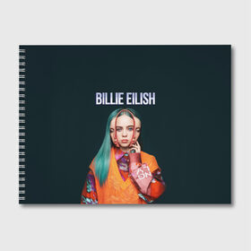 Альбом для рисования с принтом BILLIE EILISH в Новосибирске, 100% бумага
 | матовая бумага, плотность 200 мг. | ayelish | bad guy | bellyache | bilie eilish | bilie elish | billie | billie eilish | eilish | electronic | elish | music | били айлиш | билли айлиш | эйлиш | элиш