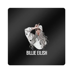 Магнит виниловый Квадрат с принтом BILLIE EILISH в Новосибирске, полимерный материал с магнитным слоем | размер 9*9 см, закругленные углы | ayelish | bad guy | bellyache | bilie eilish | bilie elish | billie | billie eilish | eilish | electronic | elish | music | били айлиш | билли айлиш | эйлиш | элиш