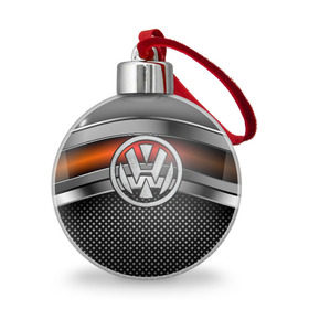 Ёлочный шар с принтом Volkswagen Metal в Новосибирске, Пластик | Диаметр: 77 мм | volkswagen | авто | волксваген | вольсваген | железо | кольчуга | лого авто | метал | металлическая | сетка | сталь | цепи