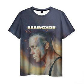 Мужская футболка 3D с принтом Rammstein в Новосибирске, 100% полиэфир | прямой крой, круглый вырез горловины, длина до линии бедер | Тематика изображения на принте: amerika | art | germany | logo | rammstein | rock | till lindemann | арт | германия | группа | логотип | музыка | немецкая группа | немцы | песня | раммштайн | рамштайн | рок