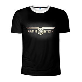 Мужская футболка 3D спортивная с принтом Rammstein в Новосибирске, 100% полиэстер с улучшенными характеристиками | приталенный силуэт, круглая горловина, широкие плечи, сужается к линии бедра | amerika | art | germany | logo | rammstein | rock | till lindemann | арт | германия | группа | логотип | музыка | немецкая группа | немцы | песня | раммштайн | рамштайн | рок