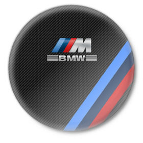 Значок с принтом BMW КАРБОН в Новосибирске,  металл | круглая форма, металлическая застежка в виде булавки | bmw | абстракция | авто | автомобиль | лого | логотип | машина | скорость