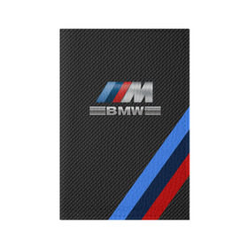 Обложка для паспорта матовая кожа с принтом BMW КАРБОН в Новосибирске, натуральная матовая кожа | размер 19,3 х 13,7 см; прозрачные пластиковые крепления | bmw | абстракция | авто | автомобиль | лого | логотип | машина | скорость