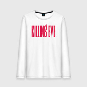 Мужской лонгслив хлопок с принтом Killing Eve logo в Новосибирске, 100% хлопок |  | eve | killing eve | oksana astankova | villanelle | вилланель | ева | оксана