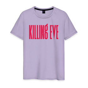 Мужская футболка хлопок с принтом Killing Eve logo в Новосибирске, 100% хлопок | прямой крой, круглый вырез горловины, длина до линии бедер, слегка спущенное плечо. | eve | killing eve | oksana astankova | villanelle | вилланель | ева | оксана