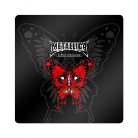 Магнит виниловый Квадрат с принтом Metallica в Новосибирске, полимерный материал с магнитным слоем | размер 9*9 см, закругленные углы | american | butterfly | devil | fangs | james hetfield | kirk hammett | metal band | metallica | music | mystic | red | rock | skull | vampire | американская | бабочка | вампир | джеймс хетфилд | дьявол | кирк хэмметт | клыки | красная | ларс ульрих | мета