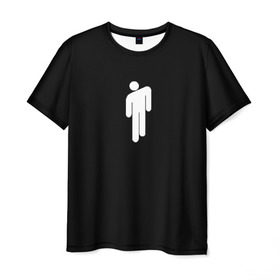 Мужская футболка 3D с принтом BILLIE EILISH (НА СПИНЕ) в Новосибирске, 100% полиэфир | прямой крой, круглый вырез горловины, длина до линии бедер | be | billie | billie eilish | blohsh | ghoul | билли | билли айлиш