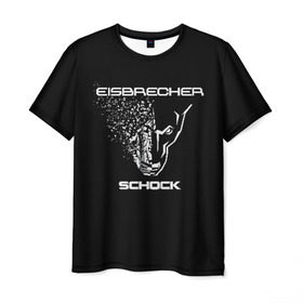 Мужская футболка 3D с принтом EISBRECHER SCHOCK в Новосибирске, 100% полиэфир | прямой крой, круглый вырез горловины, длина до линии бедер | eisbrecher | metal | rock | schock | метал | рок