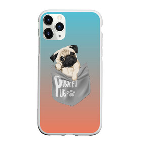Чехол для iPhone 11 Pro Max матовый с принтом Карманный мопс в Новосибирске, Силикон |  | Тематика изображения на принте: pug | карман | карманный мопс | малыш | милый | мопс | пес | песик | собака | собачка