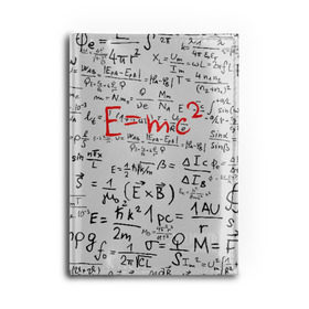 Обложка для автодокументов с принтом E=mc2 (редач) в Новосибирске, натуральная кожа |  размер 19,9*13 см; внутри 4 больших “конверта” для документов и один маленький отдел — туда идеально встанут права | Тематика изображения на принте: emc 2 | emc2 | знаменитые формулы | физика | формулы | эйнштейн