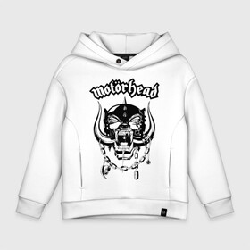 Детское худи Oversize хлопок с принтом MOTORHEAD в Новосибирске, френч-терри — 70% хлопок, 30% полиэстер. Мягкий теплый начес внутри —100% хлопок | боковые карманы, эластичные манжеты и нижняя кромка, капюшон на магнитной кнопке | england | motorhead | моторхед