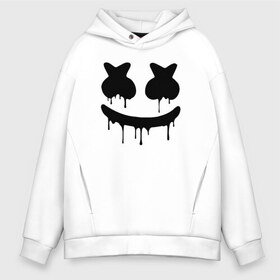 Мужское худи Oversize хлопок с принтом MARSHMELLO MELT в Новосибирске, френч-терри — 70% хлопок, 30% полиэстер. Мягкий теплый начес внутри —100% хлопок | боковые карманы, эластичные манжеты и нижняя кромка, капюшон на магнитной кнопке | america | dj | marshmello | melt | usa | америка | маршмелло