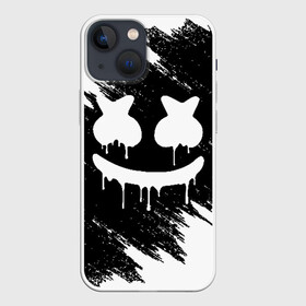 Чехол для iPhone 13 mini с принтом MARSHMELLO MELT в Новосибирске,  |  | america | dj | marshmello | usa | америка | брызги | краски | маршмелло