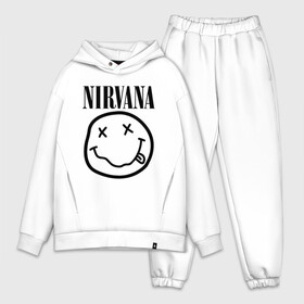 Мужской костюм хлопок OVERSIZE с принтом NIRVANA в Новосибирске,  |  | nirvana | smile | курт кобейн | нирвана | смайл