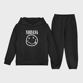 Детский костюм хлопок Oversize с принтом NIRVANA в Новосибирске,  |  | nirvana | smile | курт кобейн | нирвана | смайл