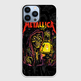 Чехол для iPhone 13 Pro Max с принтом Metallica в Новосибирске,  |  | american | death | fly | holds | james hetfield | kirk hammett | lantern | metal band | metallica | moths | music | mysticism | rock | skeleton | skull | американская | держит | джеймс хетфилд | ларс ульрих | летают | метал группа | металлика | мистика | 