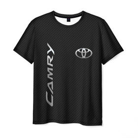 Мужская футболка 3D с принтом Toyota Camry в Новосибирске, 100% полиэфир | прямой крой, круглый вырез горловины, длина до линии бедер | toyota | абстракция | авто | автомобиль | лого | логотип | машина | таета | тоета | тойота
