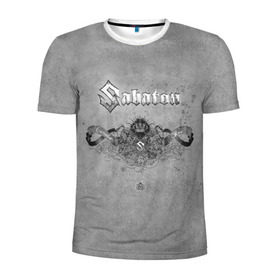 Мужская футболка 3D спортивная с принтом Sabaton в Новосибирске, 100% полиэстер с улучшенными характеристиками | приталенный силуэт, круглая горловина, широкие плечи, сужается к линии бедра | metal | rock | sabaton | мерч | метал | рок | рок группа | рок музыка | рокер | сабатон | швеция