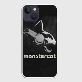 Чехол для iPhone 13 с принтом Monstercat в Новосибирске,  |  | monstercat | клуб | клубная музыка | кот | котенок | кошка | лейбл | монстар | монстар кет | монстер | музыка | танцевальная музыка | электронная | электронная музыка